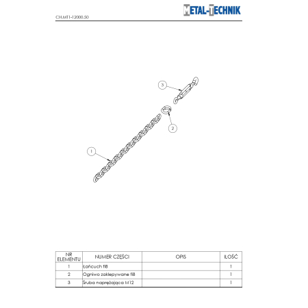 Katalog części zamiennych - Metal-Technik Chwastownik MT1 - 12000